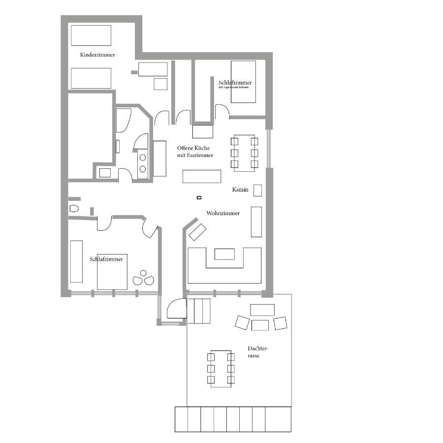 Oberloisdorf Helle, Offene Dachgeschosswohnung Mit Terrasse מראה חיצוני תמונה
